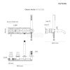 Oltens Molle bateria wannowo-prysznicowa podtynkowa 4-otworowa czarny mat 34105300